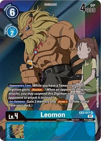 Leomon (Alternate Art) (EX2-017 SR) [Digital Hazard]
