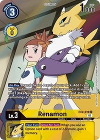 Renamon (Alternate Art) (EX2-019 R) [Digital Hazard]