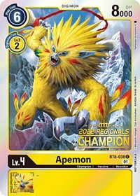 Apemon (2022 Championship Online Regional) [Online Champion] (BT6-038 C) [Double Diamond]