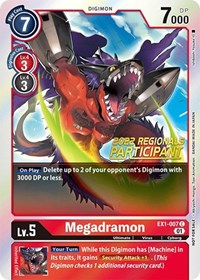 Megadramon (2022 Championship Online Regional) [Online Participant] (EX1-007 C) [Classic Collection]