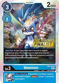 Veemon (2022 Championship Online Regional) [Online Finalist] (ST8-04 SR) [Starter Deck 08: Ulforce Veedramon]