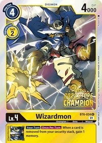 Wizardmon (2022 Store Champion) (BT6-034 U) [Double Diamond]