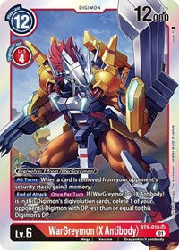 WarGreymon (X Antibody) (BT9-016 SR) [X Record]