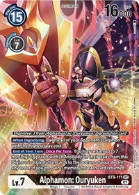Alphamon: Ouryuken (Alternate Art) (BT9-111 SEC) [X Record]