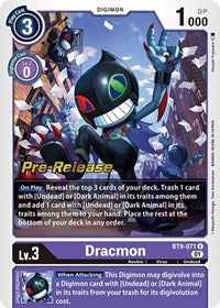 Dracmon (BT9-071 U) [X Record Pre-Release Cards]