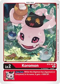 Koromon (BT9-001 U) [X Record Pre-Release Cards]
