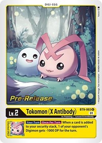 Tokomon (X Antibody) (BT9-003 U) [X Record Pre-Release Cards]