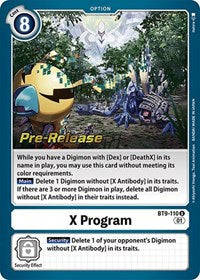 X Program (BT9-110 U) [X Record Pre-Release Cards]