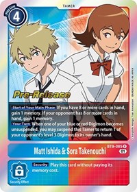 Matt Ishida & Sora Takenouchi (BT9-085 R) [X Record Pre-Release Cards]