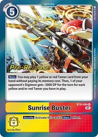 Sunrise Buster (BT9-099 R) [X Record Pre-Release Cards]