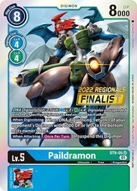 Paildramon (2022 Championship Offline Regional) [Online Finalist] (ST9-05 SR) [Starter Deck 09: Ultimate Ancient Dragon]