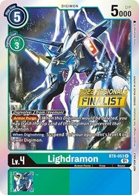 Lighdramon (2022 Championship Offline Regional) [Online Finalist] (BT8-053 R) [New Awakening]