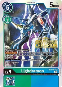 Lighdramon (2022 Championship Offline Regional) [Online Champion] (BT8-053 R) [New Awakening]