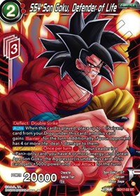 SS4 Son Goku, Defender of Life (Silver Foil) (SD17-02) [Dawn of the Z-Legends]