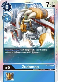 Zudomon (Official Tournament Pack Vol. 6) (ST2-09 U) [Starter Deck 02: Cocytus Blue]
