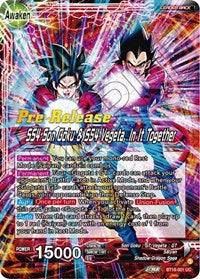 Son Goku & Vegeta // SS4 Son Goku & SS4 Vegeta, In It Together (BT18-001) [Dawn of the Z-Legends Pre-Release Cards]