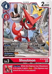 Shoutmon (BT10-008 U) [Xros Encounter]