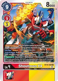 Shoutmon X4 (BT10-009 R) [Xros Encounter]