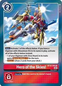 Hero of the Skies! (BT10-095 R) [Xros Encounter]