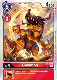 Greymon (ST-11 Special Entry Pack) (ST1-07 U) [Starter Deck 01: Gaia Red]