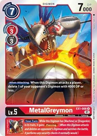 MetalGreymon (Premium Deck Set Lucky Pack) (EX1-008 R) [Classic Collection]