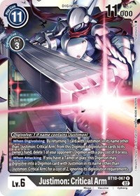 Justimon: Critical Arm (BT10-067 R) [Xros Encounter]