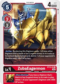ZubaEagermon (ST13-03 C) [Starter Deck 13: Ragnaloardmon]