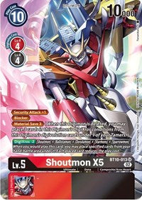 Shoutmon X5 (Alternate Art) (BT10-013 SR) [Xros Encounter]