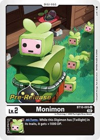 Monimon (BT10-005 U) [Xros Encounter Pre-Release Cards]
