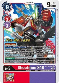 Shoutmon X4B (BT10-012 U) [Xros Encounter Pre-Release Cards]