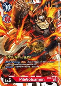 PileVolcamon (BT10-014 U) [Xros Encounter Pre-Release Cards]