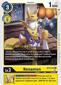 Renamon (BT10-032 U) [Xros Encounter Pre-Release Cards]