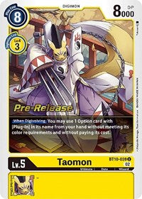 Taomon (BT10-039 U) [Xros Encounter Pre-Release Cards]