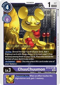ChuuChuumon (BT10-073 U) [Xros Encounter Pre-Release Cards]