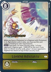 Lonkhe Adistakto (BT10-101 U) [Xros Encounter Pre-Release Cards]