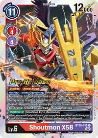 Shoutmon X5B (BT10-015 R) [Xros Encounter Pre-Release Cards]