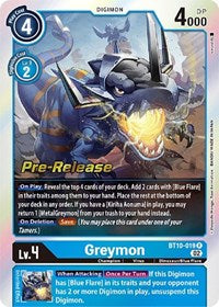 Greymon (BT10-019 R) [Xros Encounter Pre-Release Cards]