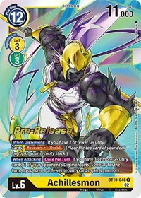 Achillesmon (BT10-040 R) [Xros Encounter Pre-Release Cards]