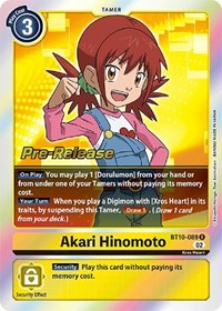 Akari Hinomoto (BT10-089 R) [Xros Encounter Pre-Release Cards]