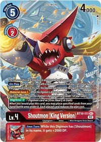 Shoutmon (King Version) (Alternate Art) (BT10-111 SCR) [Xros Encounter]