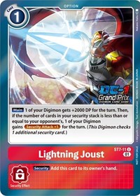Lightning Joust (DC-1 2022 Stamped) (ST7-11 U) [Starter Deck 07: Gallantmon]