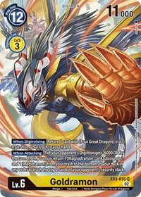 Goldramon (Alternate Art) (EX3-035 SR) [Draconic Roar]