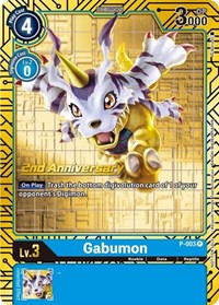 Gabumon - P-003 (2nd Anniversary Card Set) (P-003 P) [Digimon Promotion Cards]