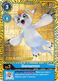 Gomamon - P-004 (2nd Anniversary Card Set) (P-004 P) [Digimon Promotion Cards]