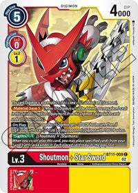 Shoutmon + Star Sword (BT11-009 C) [Dimensional Phase]
