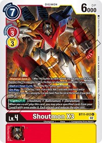 Shoutmon X3 (BT11-012 U) [Dimensional Phase]