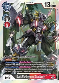 BlackWarGreymon (X Antibody) (BT11-074 SR) [Dimensional Phase]