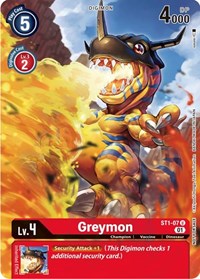 Greymon - ST1-07 (Dimensional Phase Pre-Release) (ST1-07 U) [Starter Deck 01: Gaia Red]