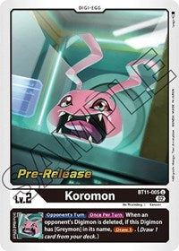 Koromon (BT11-005 U) [Dimensional Phase Pre-Release Cards]