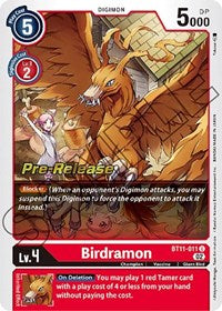 Birdramon (BT11-011 U) [Dimensional Phase Pre-Release Cards]